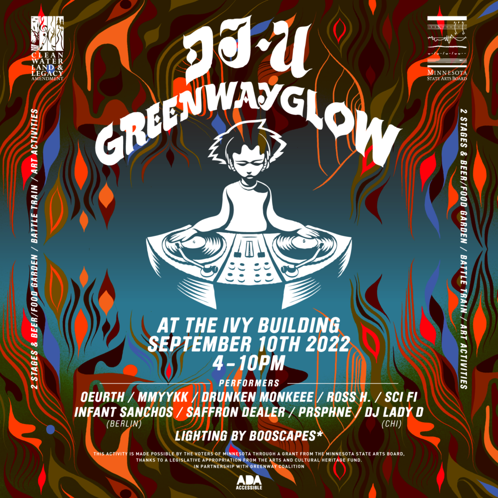 DJ-U Greenway Glow at the Ivy Building, Sept 10th 4-10pm